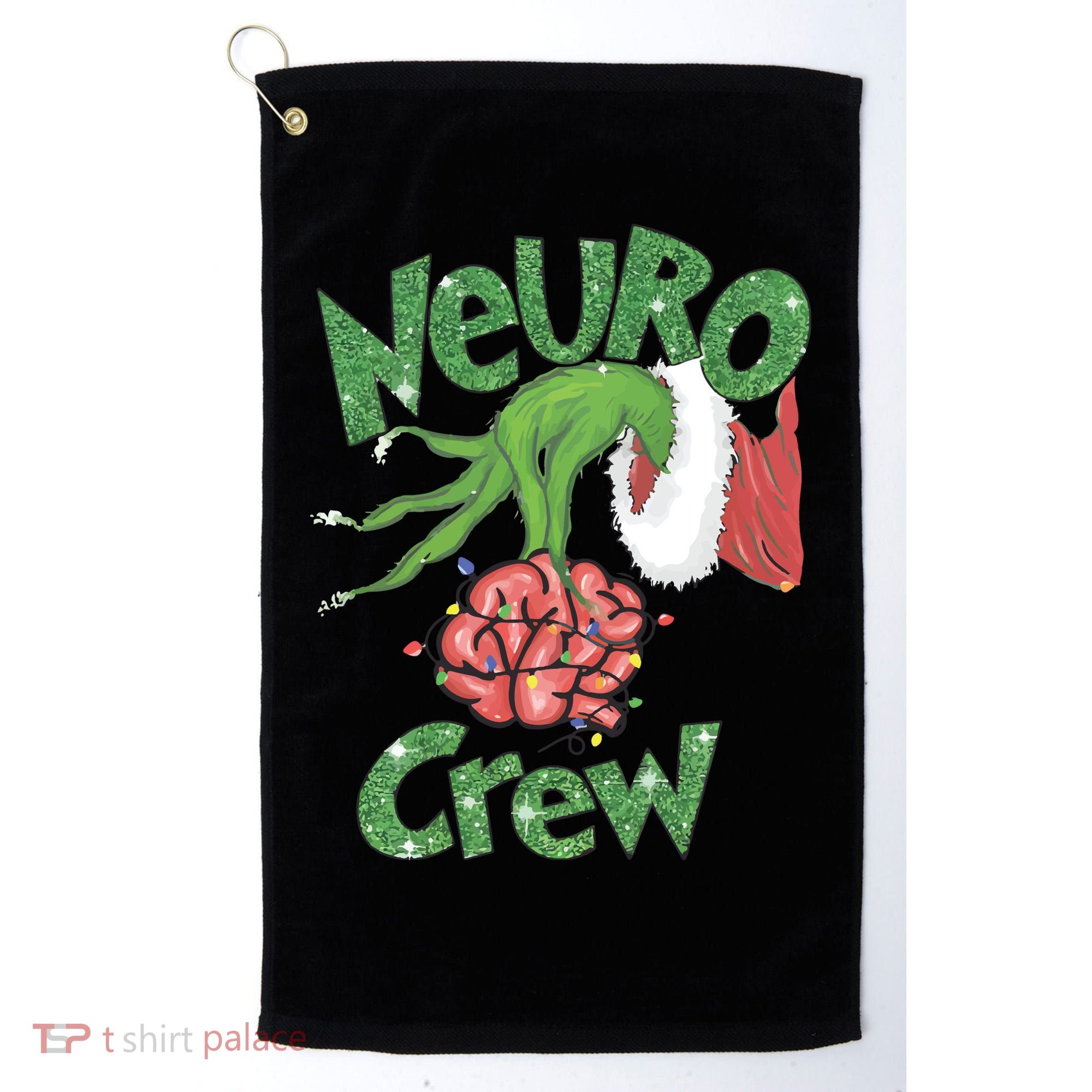 Neuro Crew Nurse Christmas Golf Towel