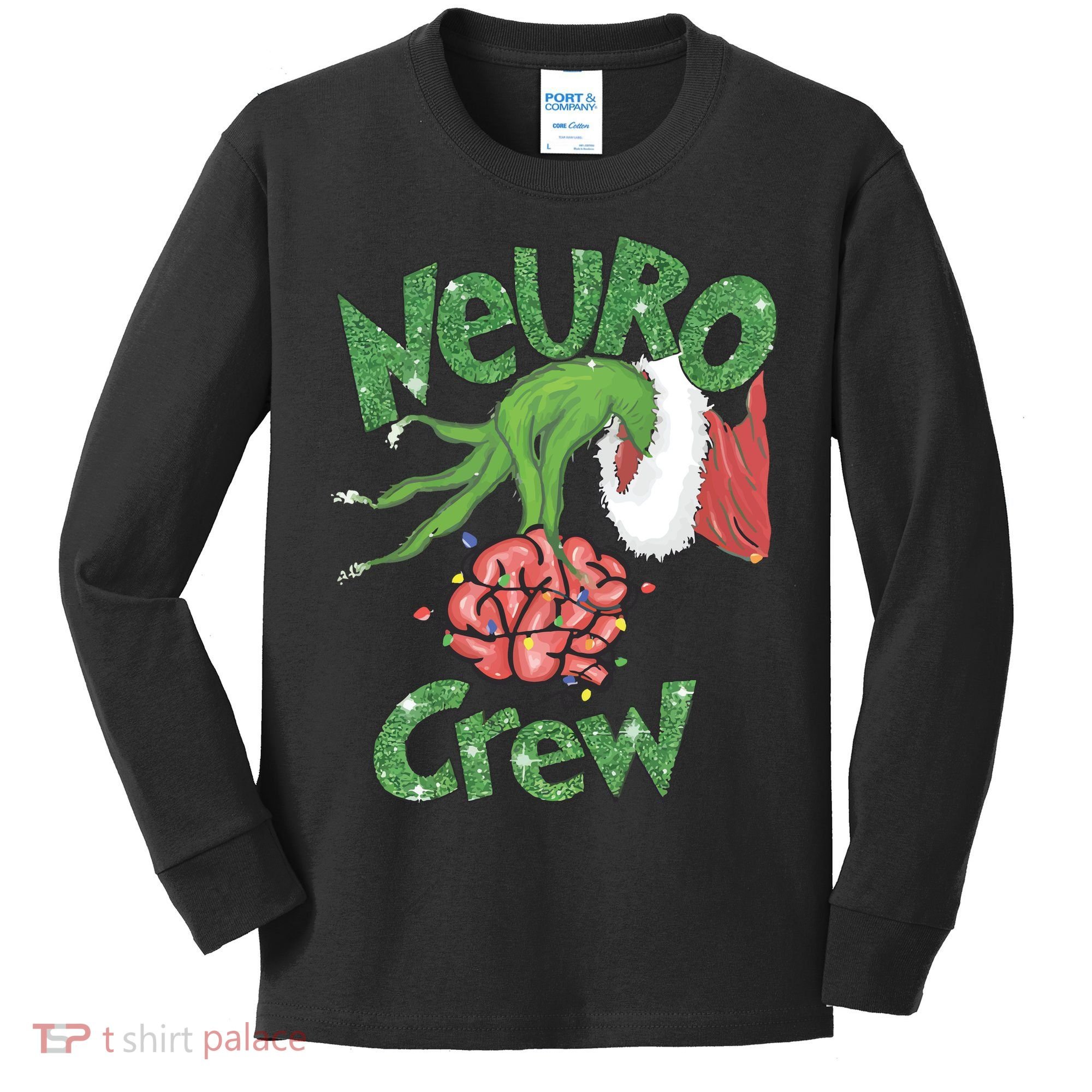 Neuro Crew Nurse Christmas Kids Long Sleeve Shirt