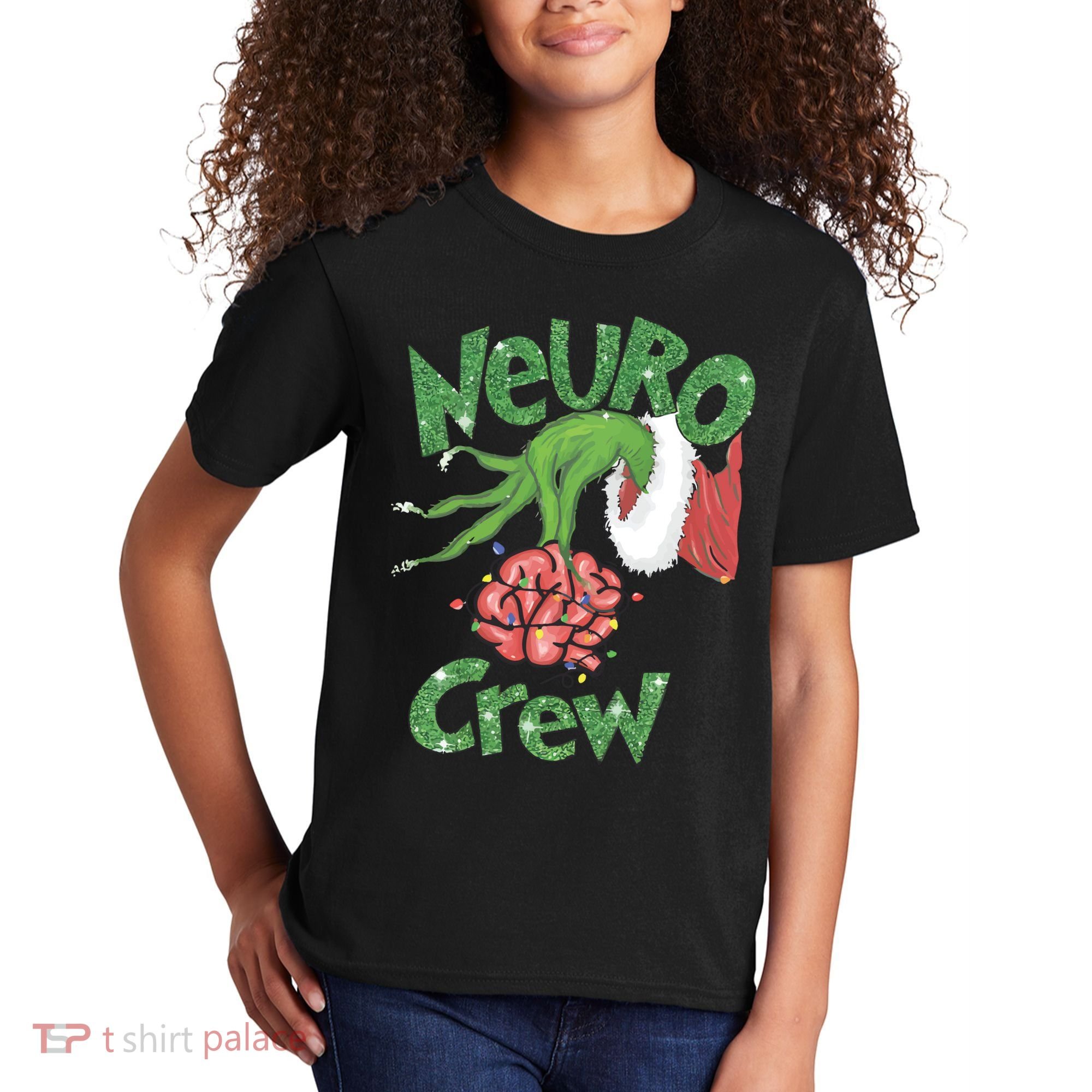 Neuro Crew Nurse Christmas Kids T-Shirt