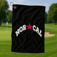 Northern California Norcal Nexa Rust Font Style Gift Golf Towel thumb 1