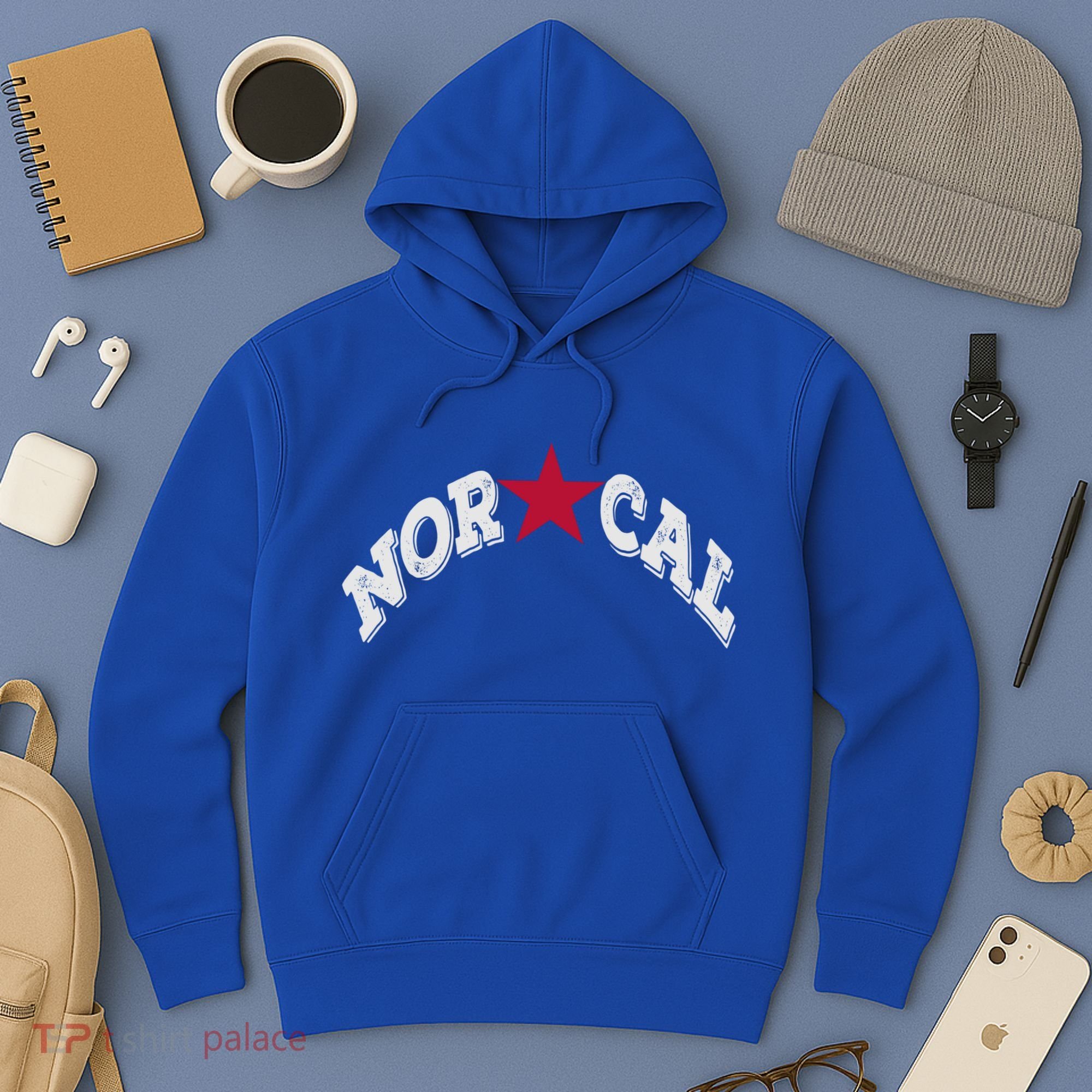 Northern California Norcal Nexa Rust Font Style Gift Hoodie