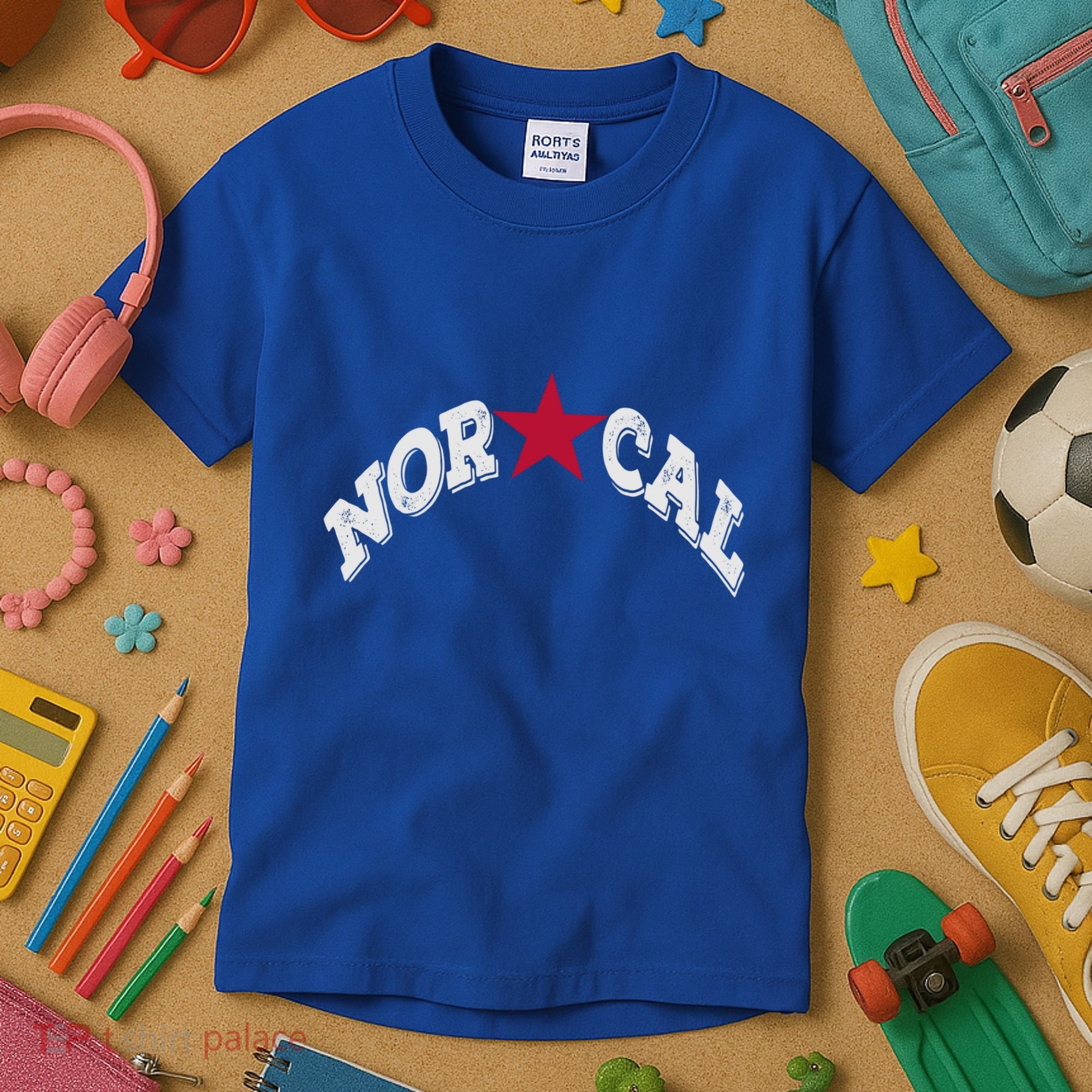 Northern California Norcal Nexa Rust Font Style Gift Kids T-Shirt