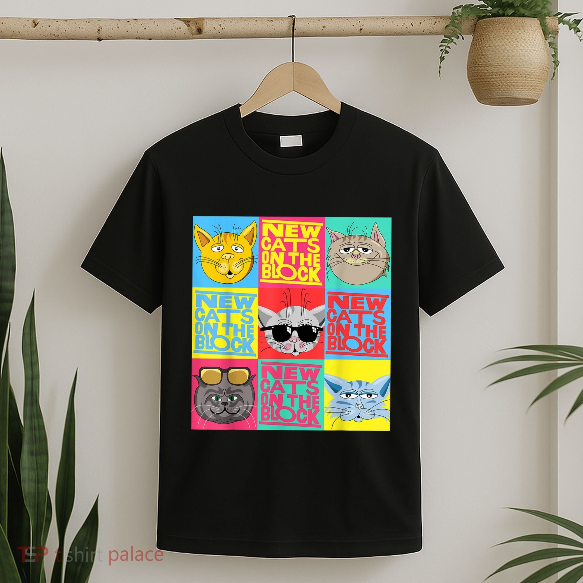 New Cats On He Block Funny Pop Culture Cat Hemed Party T-Shirt