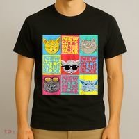 New Cats On He Block Funny Pop Culture Cat Hemed Party T-Shirt thumb 3