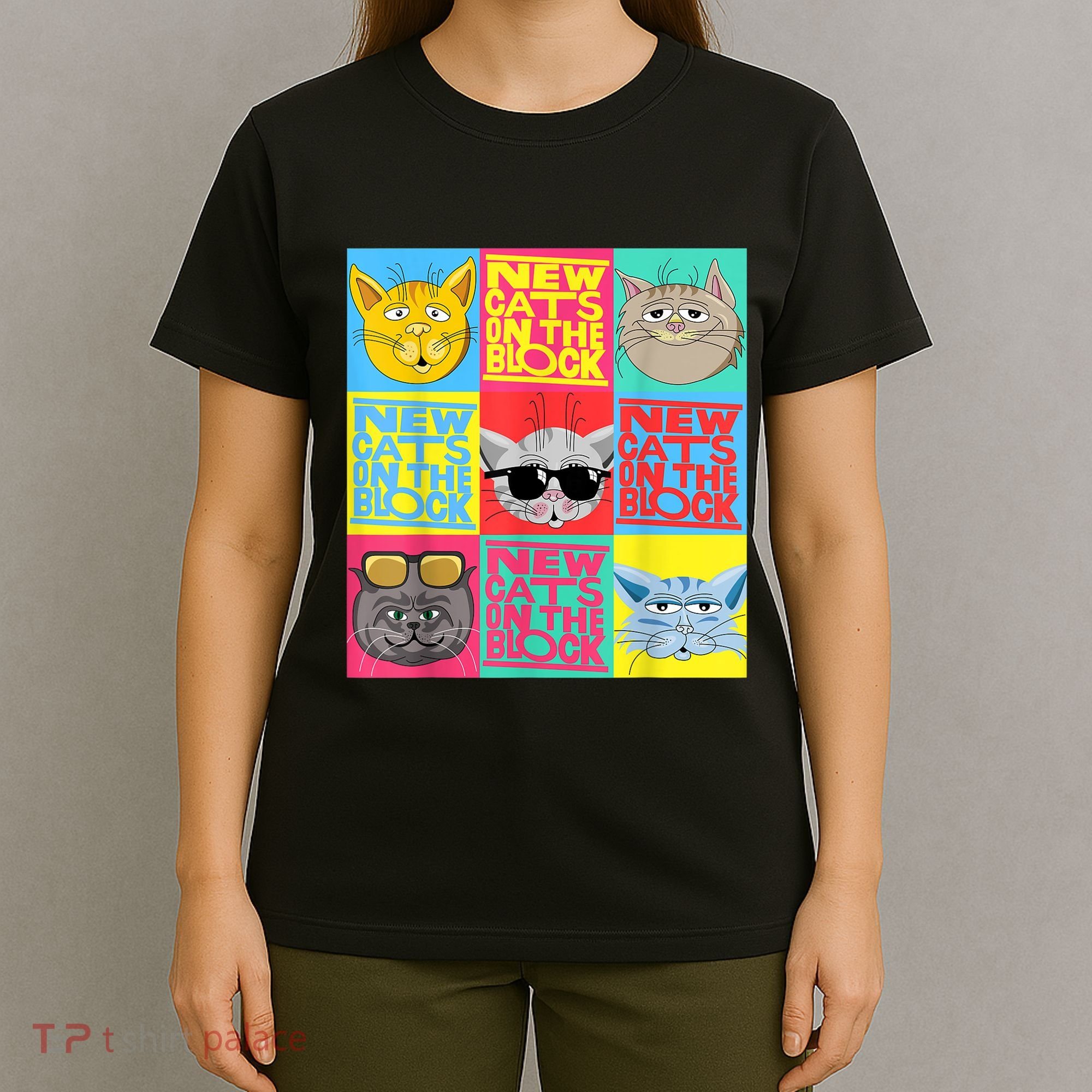 New Cats On He Block Funny Pop Culture Cat Hemed Party T-Shirt