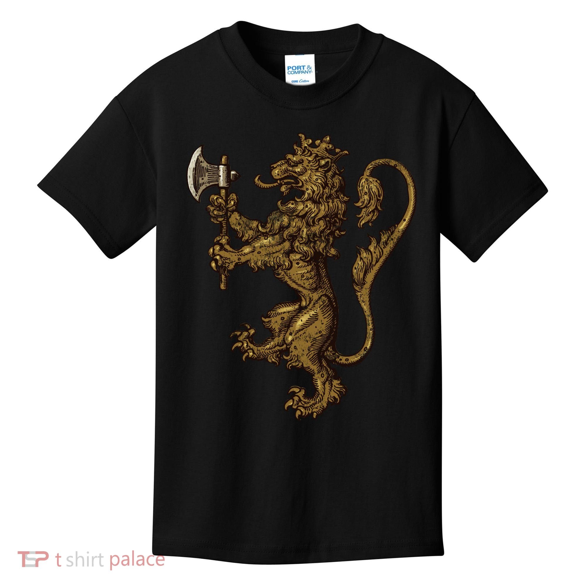 Norwegian Coat Of Arms Norway Lion Kids T-Shirt