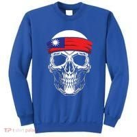Nationality Country Origin Meaningful Gift Skull Flag Taiwan Funny Gift Sweatshirt thumb 0