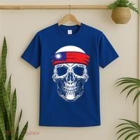 Nationality Country Origin Meaningful Gift Skull Flag Taiwan Funny Gift T-Shirt thumb 2