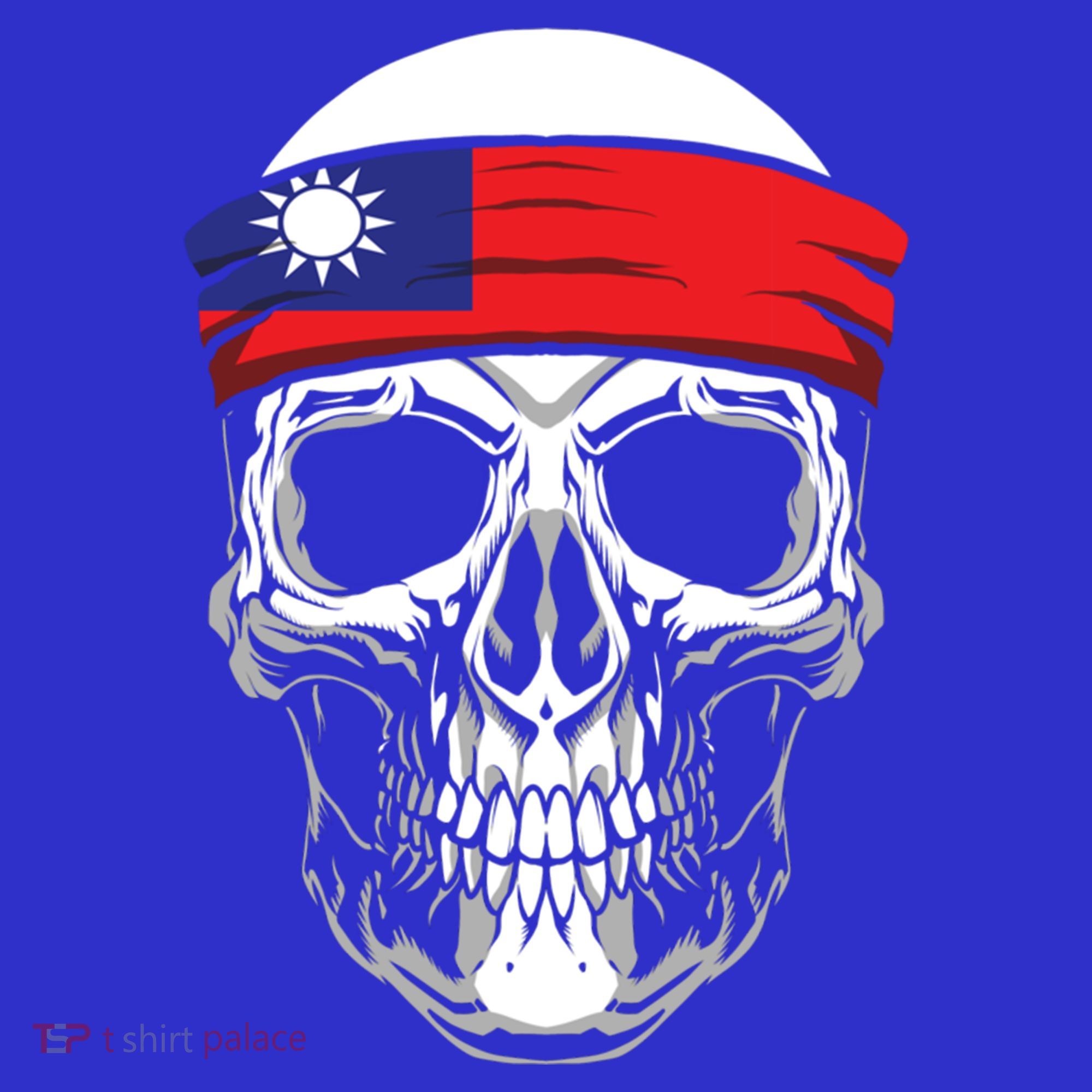 Nationality Country Origin Meaningful Gift Skull Flag Taiwan Funny Gift Women's Tank Top