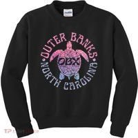 North Carolina Obx Sea Turtle Beach Kids Sweatshirt thumb 0