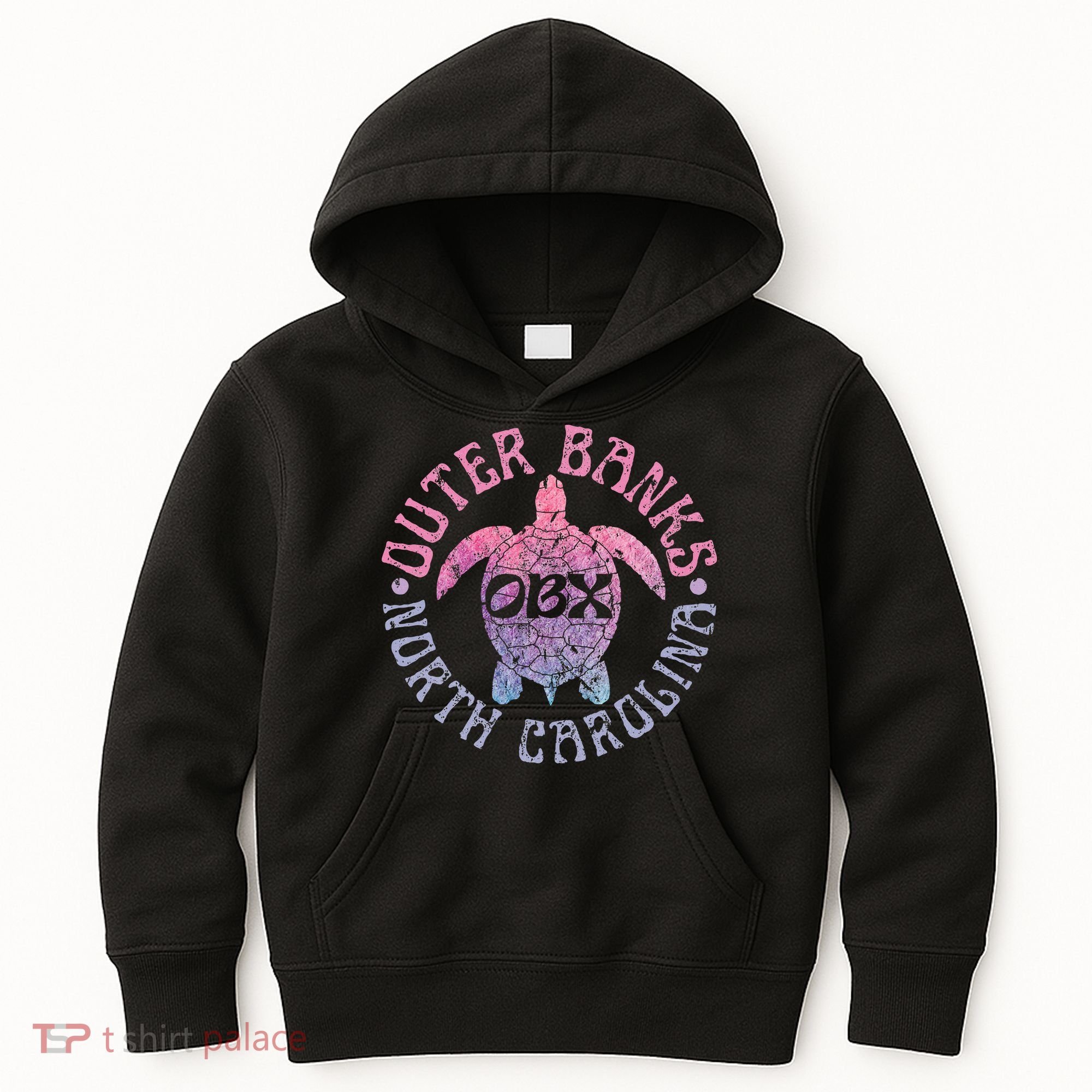 North Carolina Obx Sea Turtle Beach Kids Hoodie
