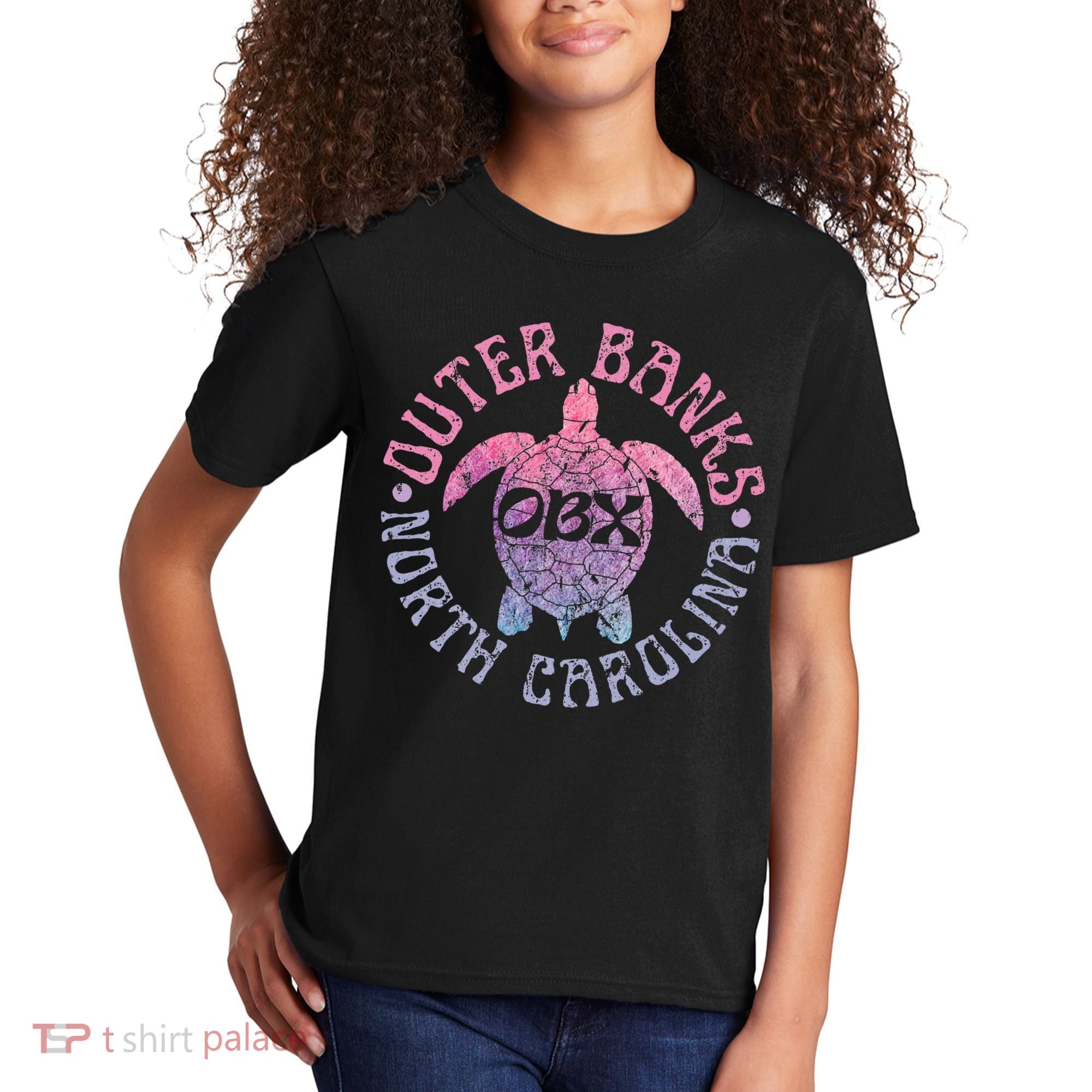 North Carolina Obx Sea Turtle Beach Kids T-Shirt