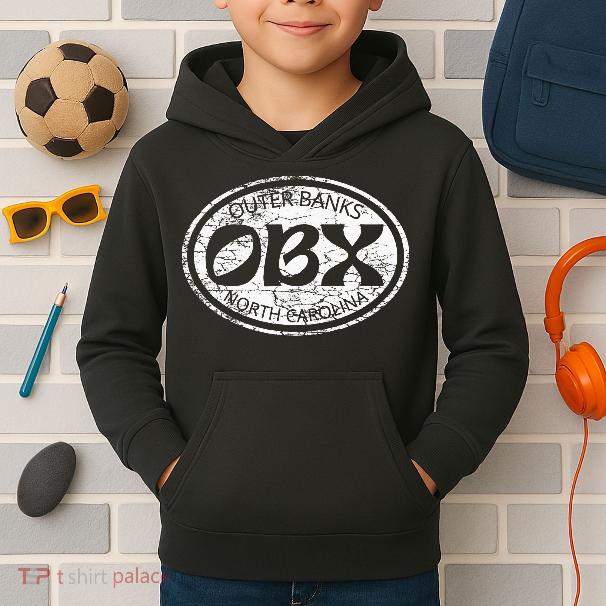 North Carolina Obx Beach Summer Travel Kids Hoodie