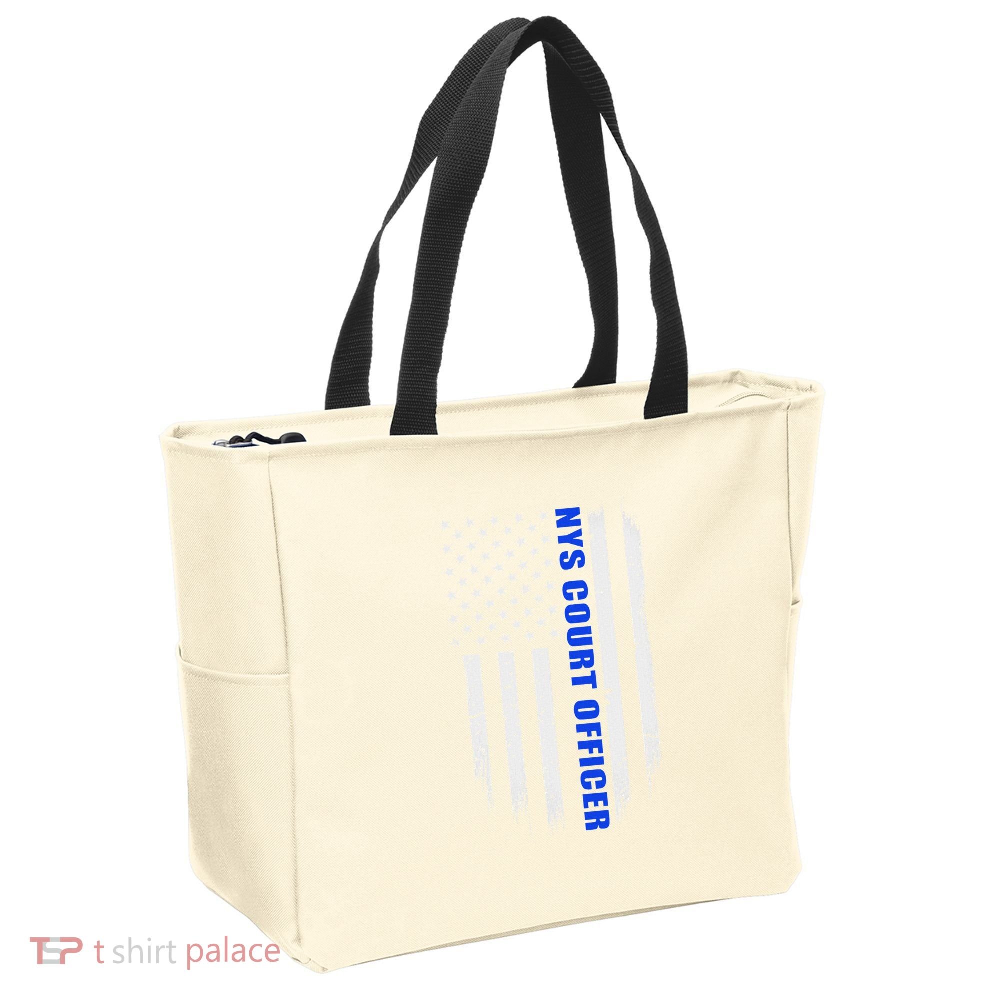 Nys Court Officer Thin Blue Line Flag Tote Bag