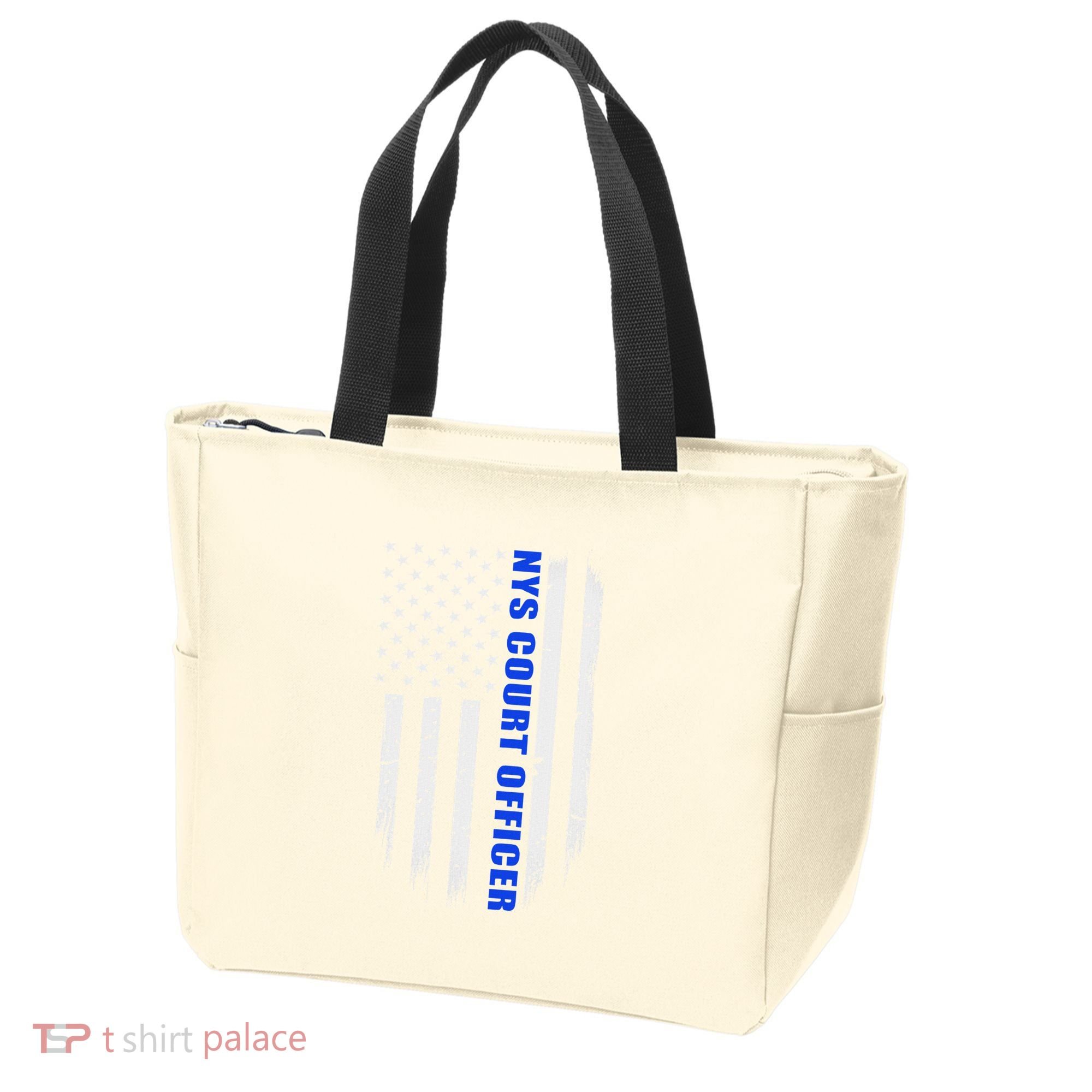 Nys Court Officer Thin Blue Line Flag Tote Bag