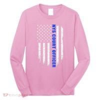 Nys Court Officer Thin Blue Line Flag Long Sleeve Shirt thumb 0