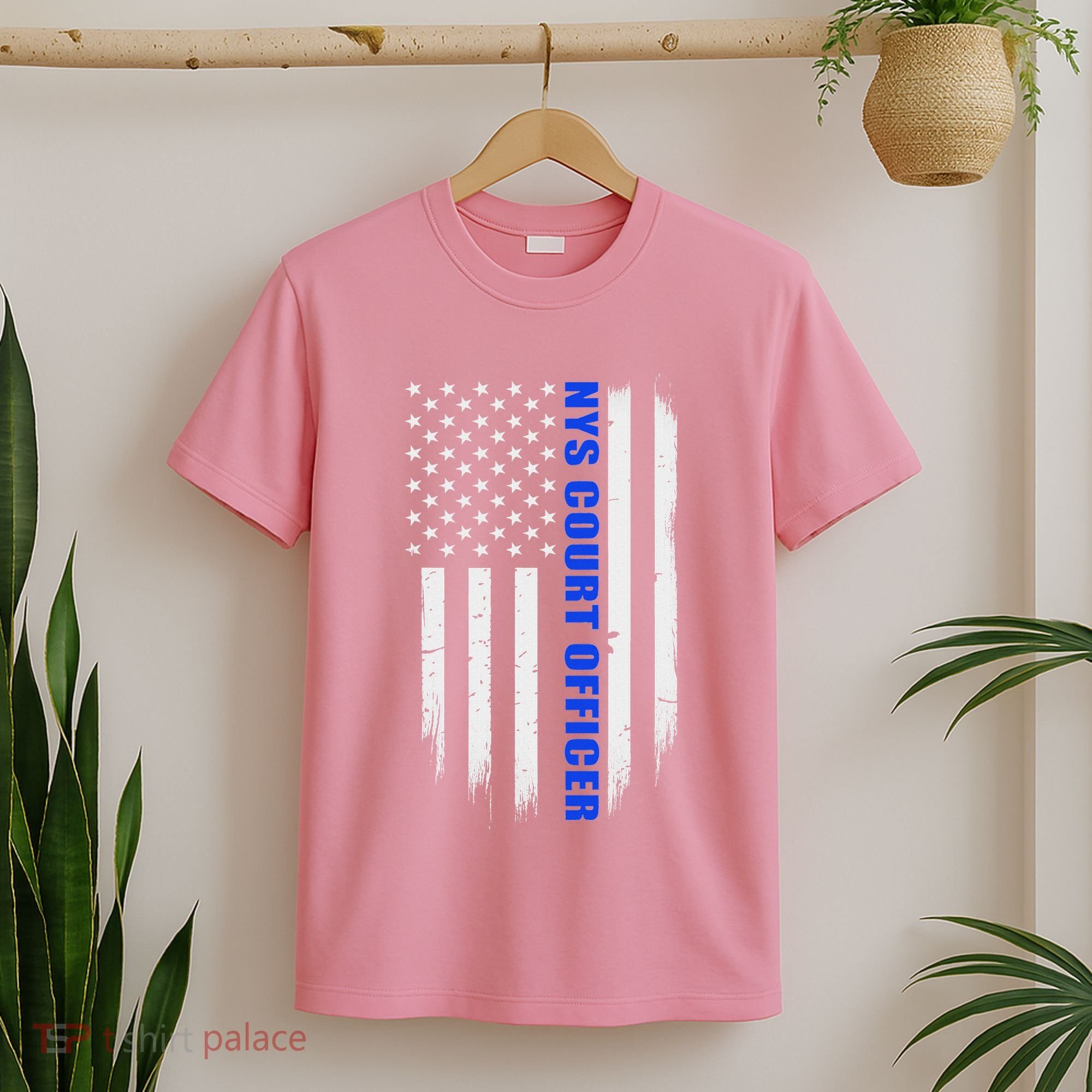 Nys Court Officer Thin Blue Line Flag T-Shirt