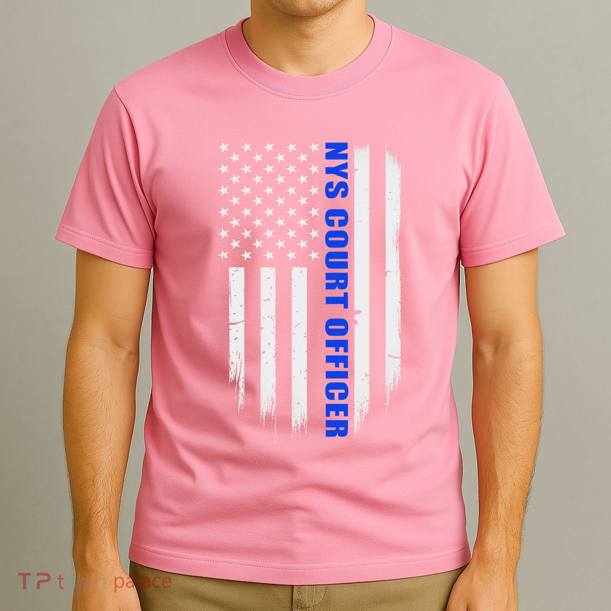 Nys Court Officer Thin Blue Line Flag T-Shirt