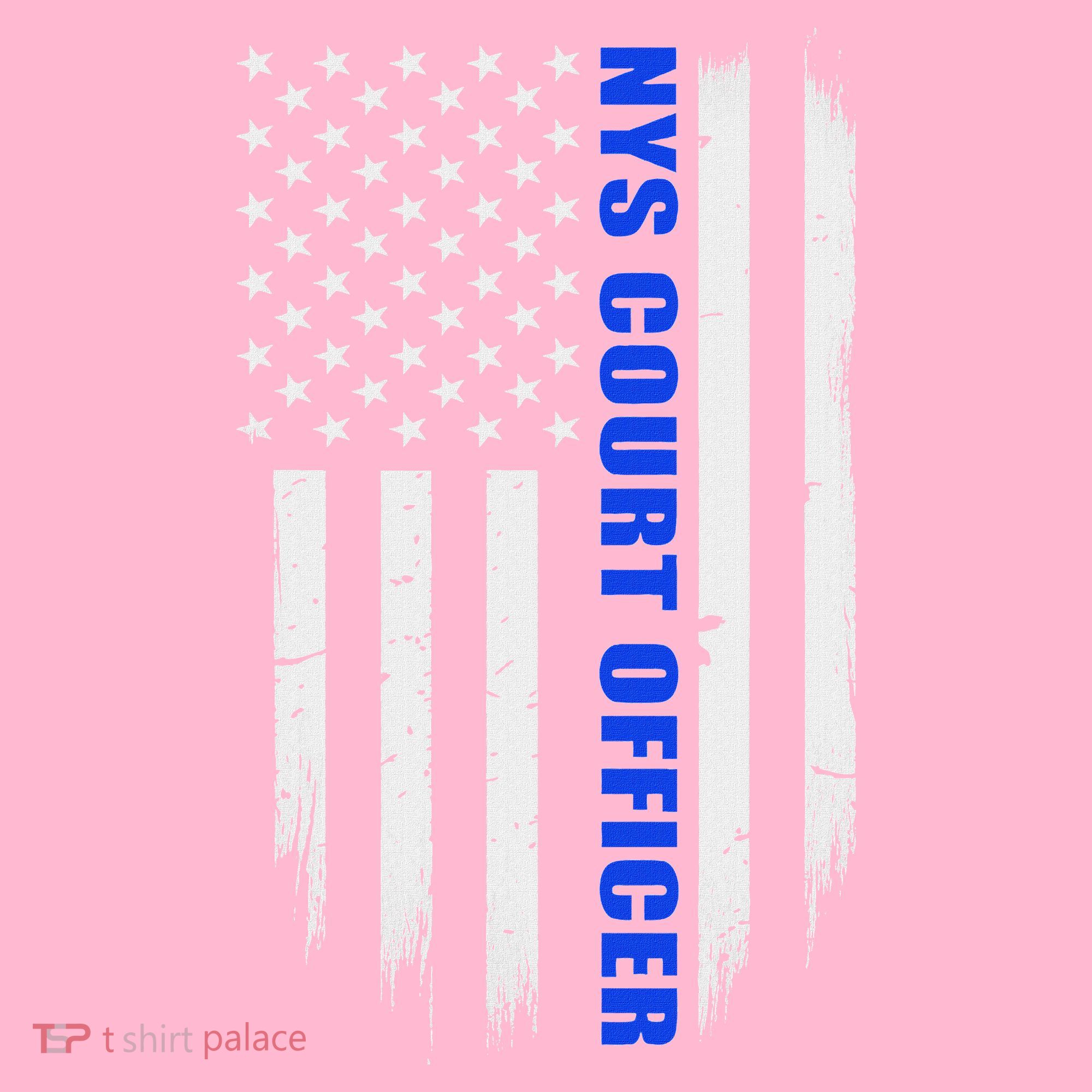 Nys Court Officer Thin Blue Line Flag T-Shirt
