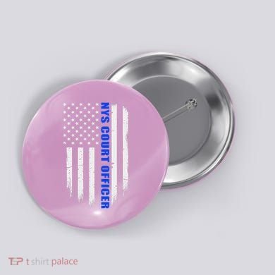 Nys Court Officer Thin Blue Line Flag Button