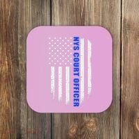 Nys Court Officer Thin Blue Line Flag Coaster thumb 0