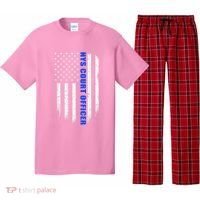Nys Court Officer Thin Blue Line Flag Pajama Set thumb 0