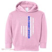 Nys Court Officer Thin Blue Line Flag Toddler Hoodie thumb 0
