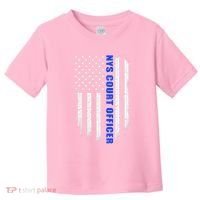 Nys Court Officer Thin Blue Line Flag Toddler T-Shirt thumb 0