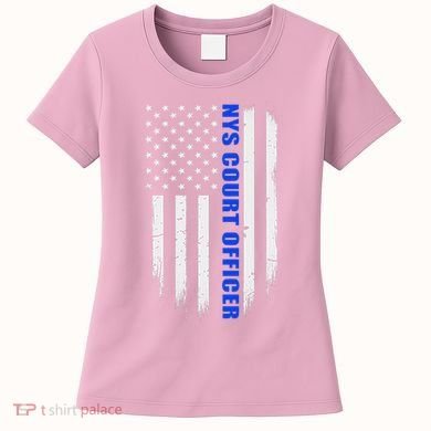 Nys Court Officer Thin Blue Line Flag Women's T-Shirt