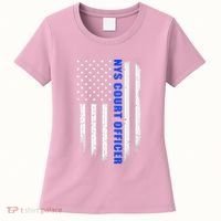 Nys Court Officer Thin Blue Line Flag Women's T-Shirt thumb 0