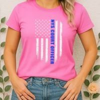 Nys Court Officer Thin Blue Line Flag Women's T-Shirt thumb 2