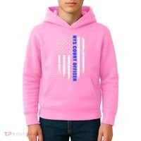 Nys Court Officer Thin Blue Line Flag Kids Hoodie thumb 4