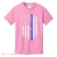 Nys Court Officer Thin Blue Line Flag Kids T-Shirt thumb 0