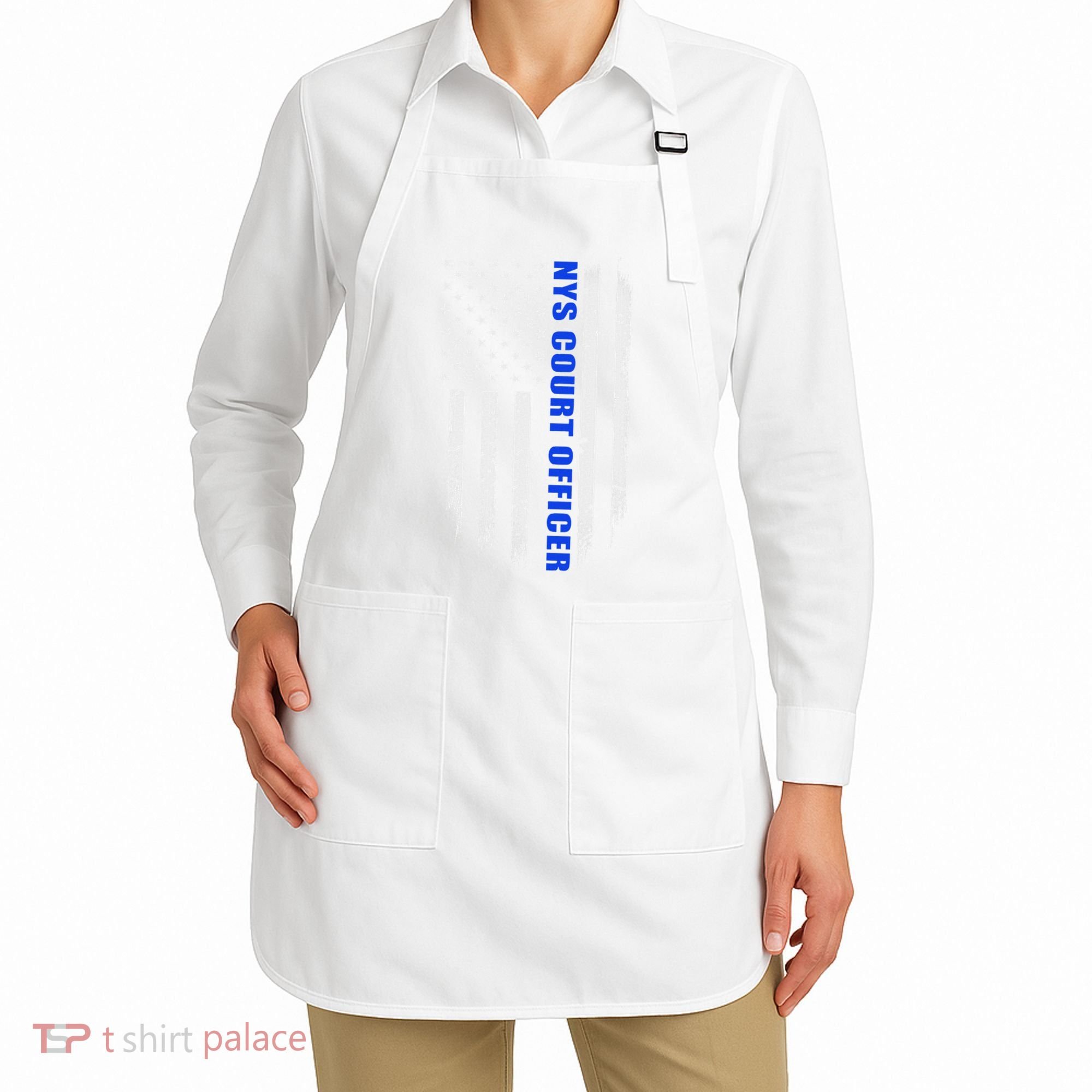 Nys Court Officer Thin Blue Line Flag Apron
