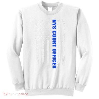 Nys Court Officer Thin Blue Line Flag Sweatshirt