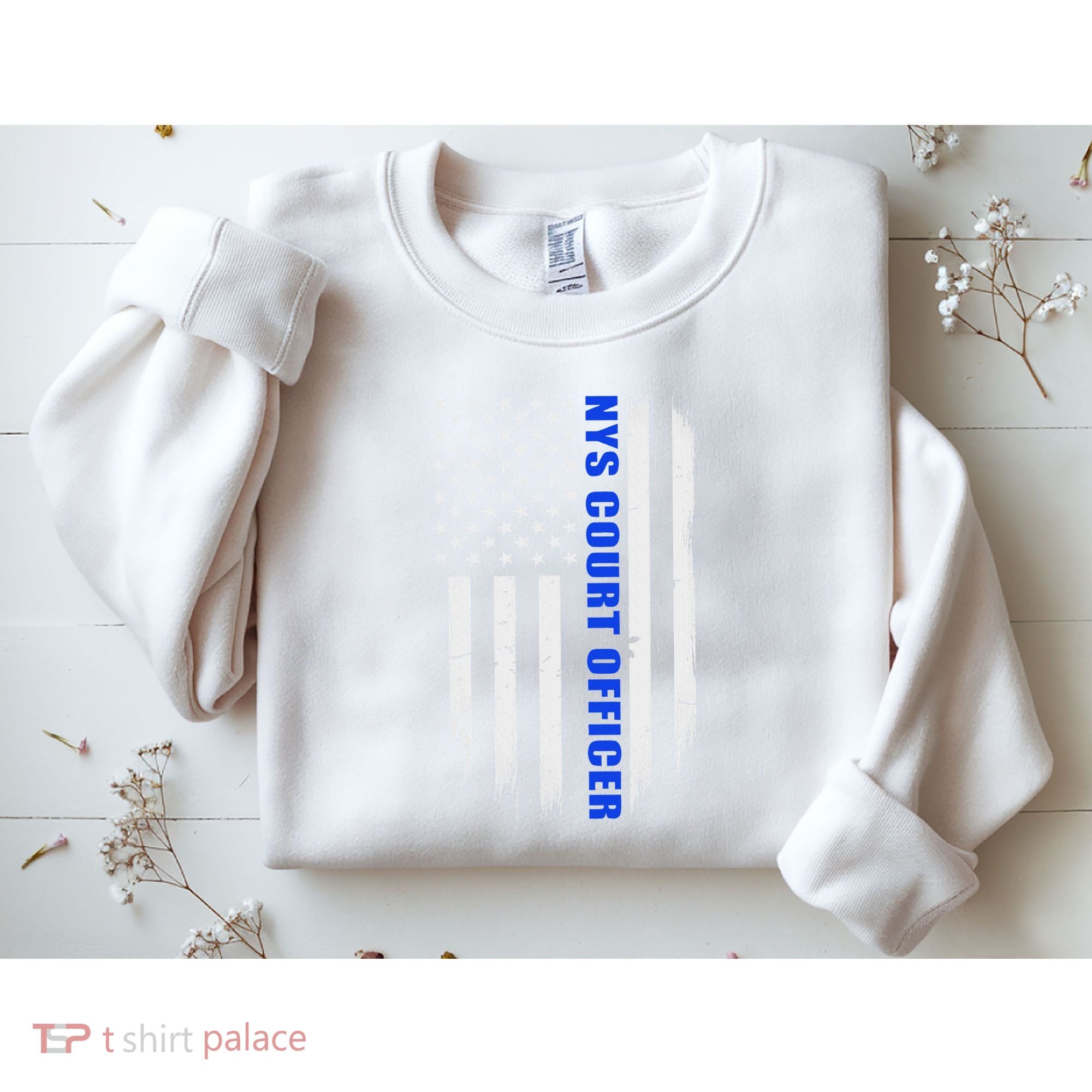 Nys Court Officer Thin Blue Line Flag Sweatshirt