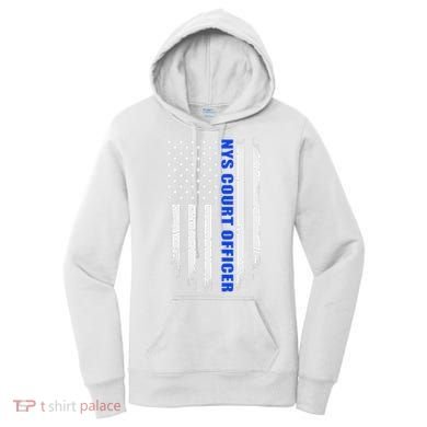 Nys Court Officer Thin Blue Line Flag Women's Hoodie