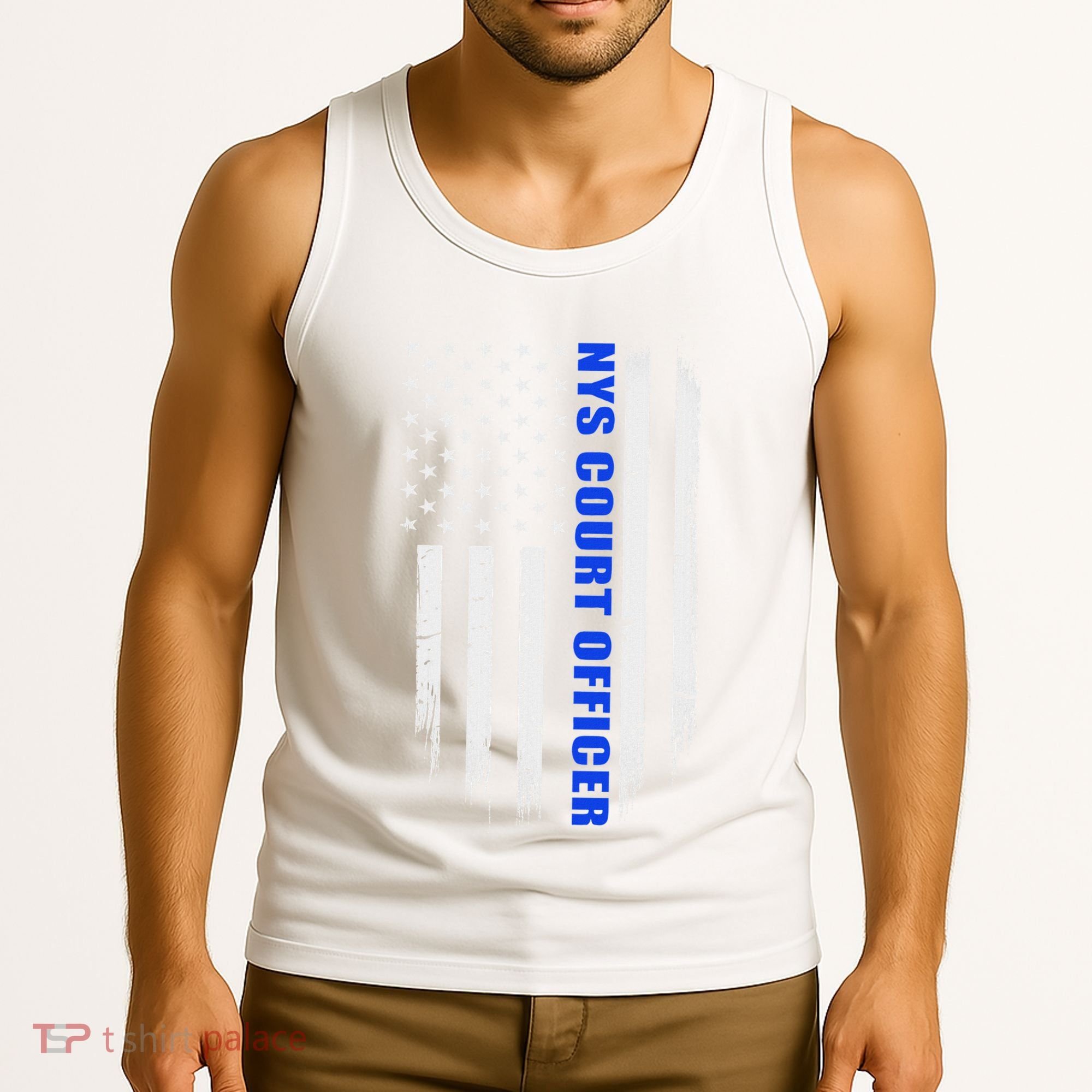 Nys Court Officer Thin Blue Line Flag Tank Top