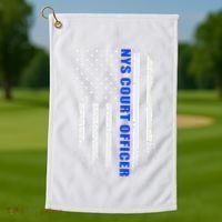 Nys Court Officer Thin Blue Line Flag Golf Towel thumb 1