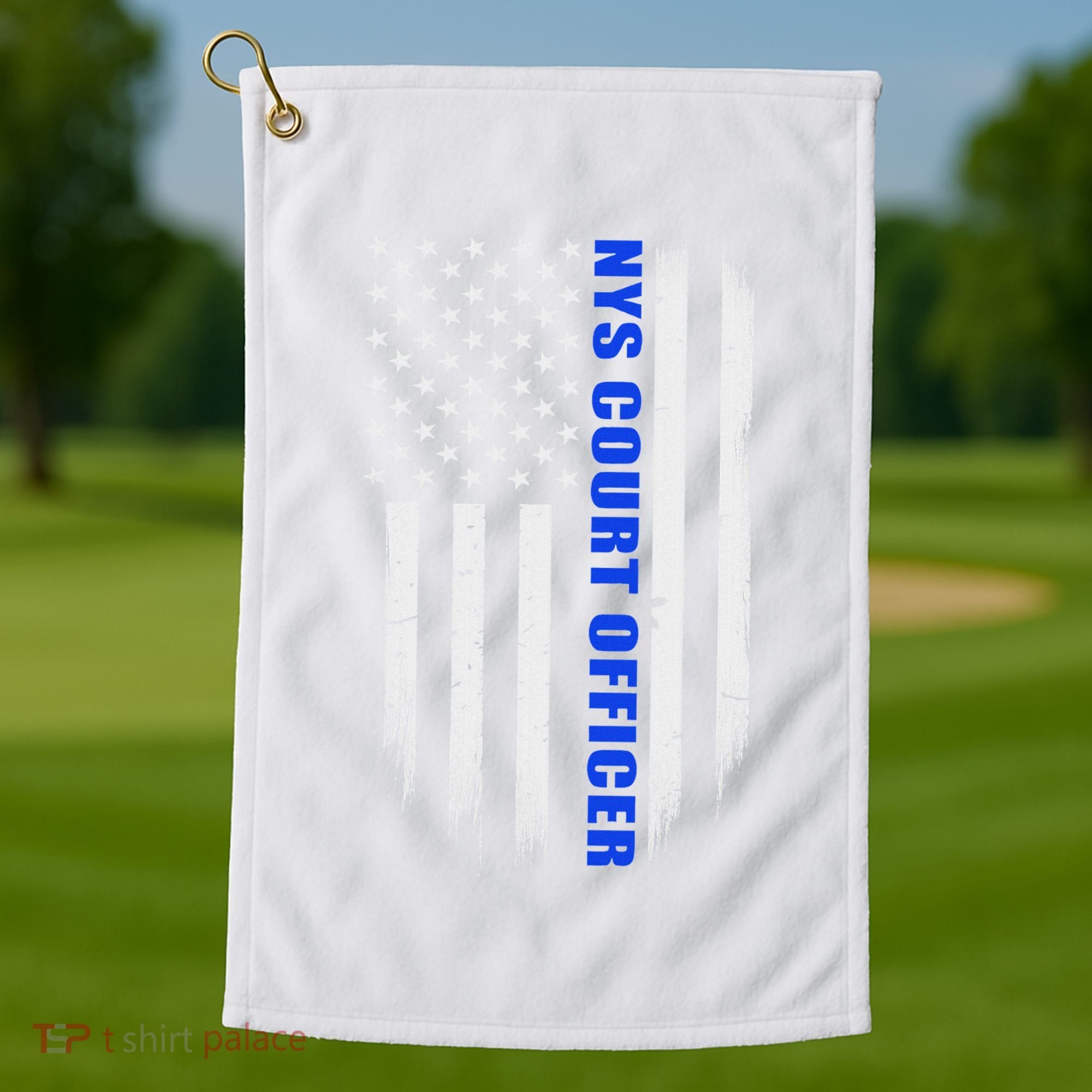 Nys Court Officer Thin Blue Line Flag Golf Towel