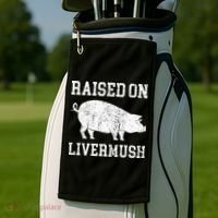 North Carolina Pride Raised On Livermush Golf Towel thumb 2