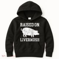 North Carolina Pride Raised On Livermush Kids Hoodie thumb 0
