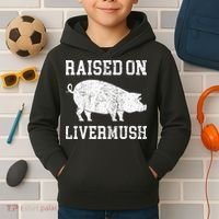 North Carolina Pride Raised On Livermush Kids Hoodie thumb 2