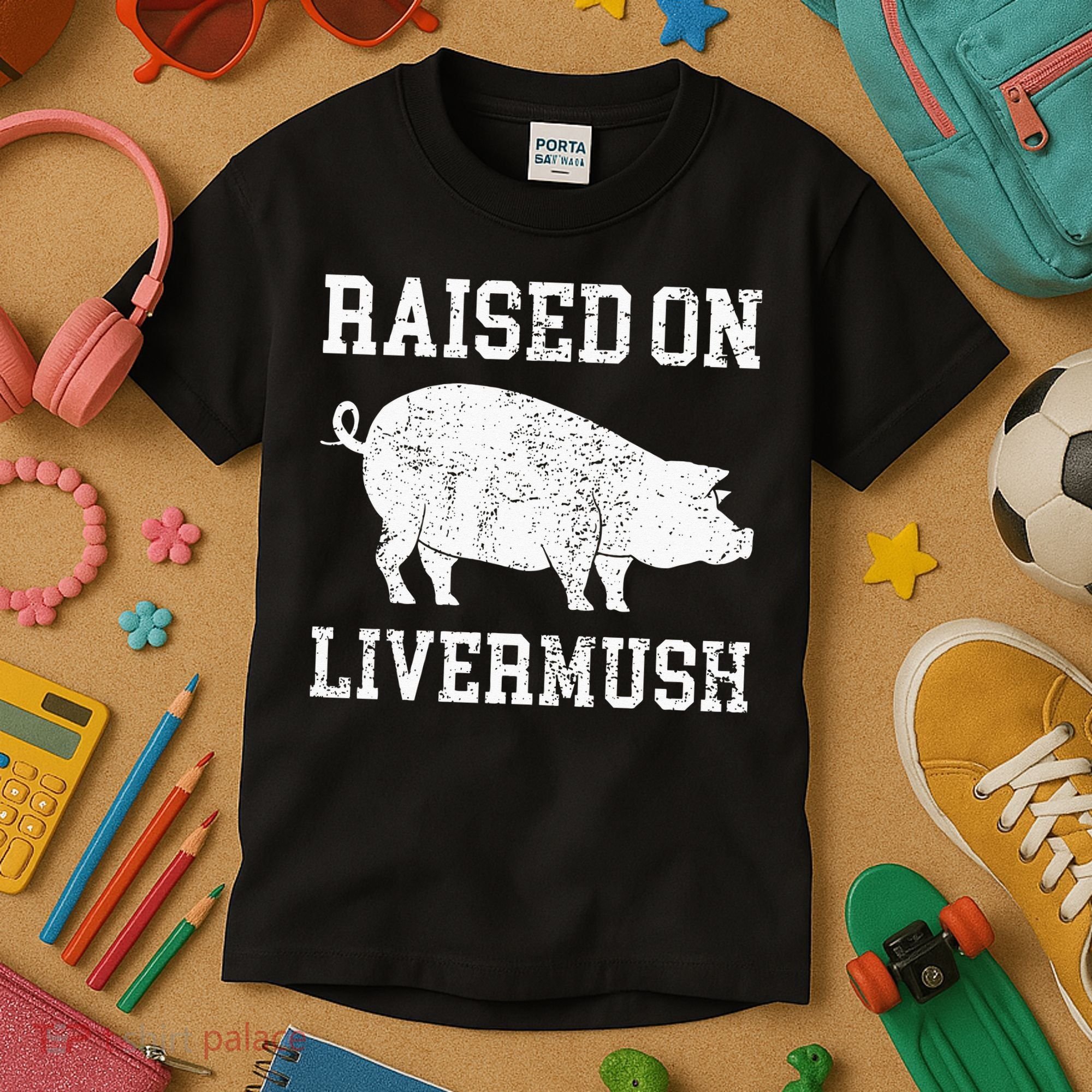 North Carolina Pride Raised On Livermush Kids T-Shirt