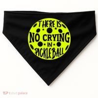 No Crying Pickleball Player Paddleball Lover Dink Funny USA-Made Doggie Bandana thumb 0