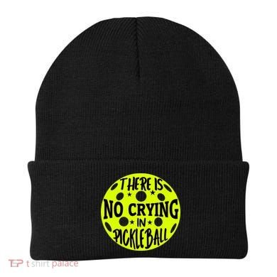 No Crying Pickleball Player Paddleball Lover Dink Funny Beanie