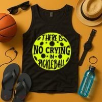 No Crying Pickleball Player Paddleball Lover Dink Funny Tank Top thumb 4
