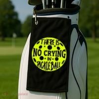 No Crying Pickleball Player Paddleball Lover Dink Funny Golf Towel thumb 2