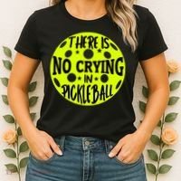 No Crying Pickleball Player Paddleball Lover Dink Funny Women's T-Shirt thumb 2