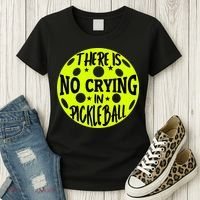 No Crying Pickleball Player Paddleball Lover Dink Funny Women's T-Shirt thumb 3